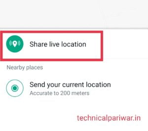 How to share my live location Share live location